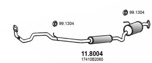 Средний / конечный глушитель ОГ ASSO 118004