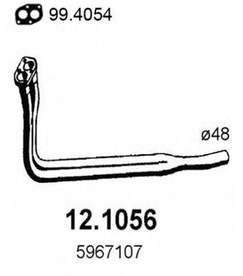 Труба выхлопного газа ASSO 12.1056