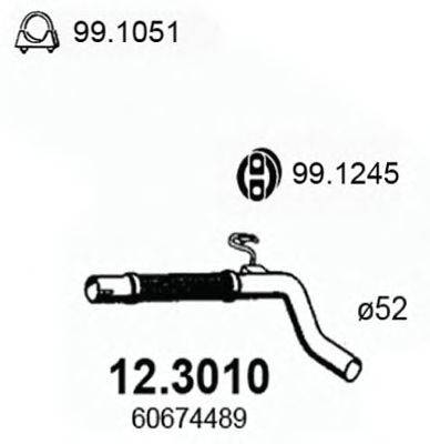 Труба выхлопного газа ASSO 123010