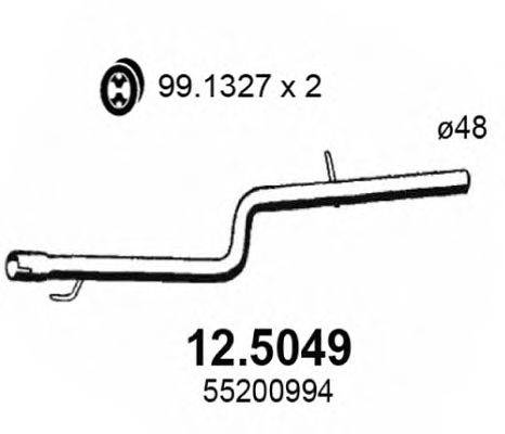 Труба выхлопного газа ASSO 125049