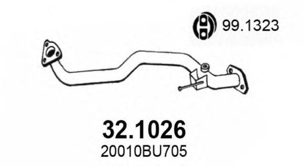 Труба выхлопного газа ASSO 321026