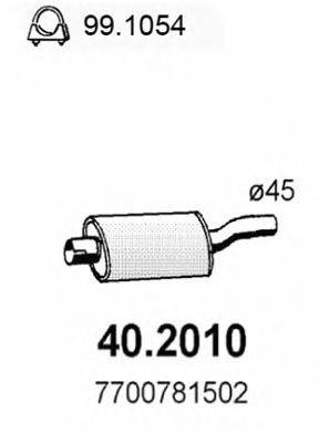 Предглушитель выхлопных газов ASSO 402010