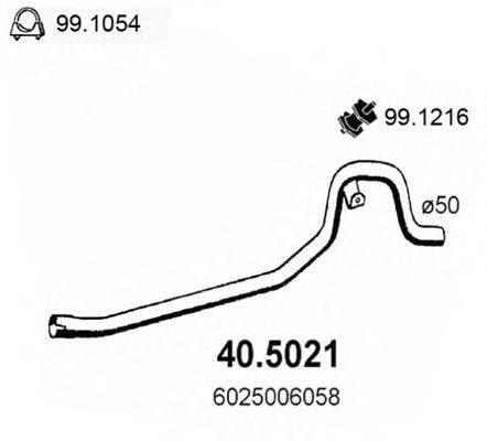 Труба выхлопного газа ASSO 40.5021