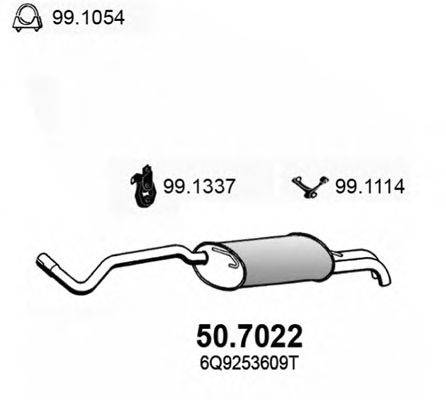 Глушитель выхлопных газов конечный ASSO 50.7022