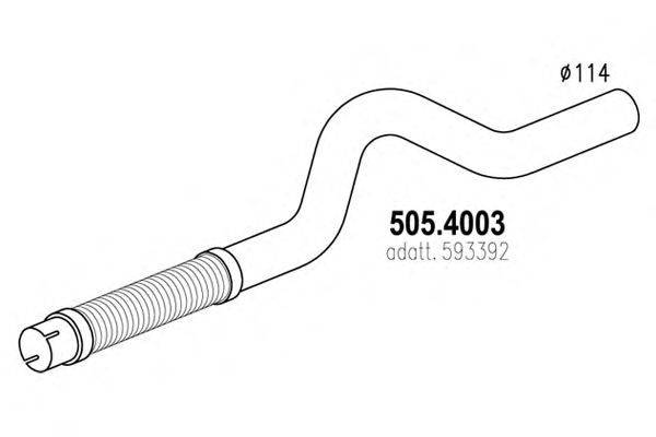Гофрированная труба, выхлопная система ASSO 505.4003