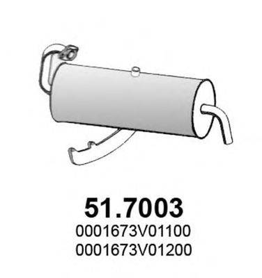 Глушитель выхлопных газов конечный ASSO 517003