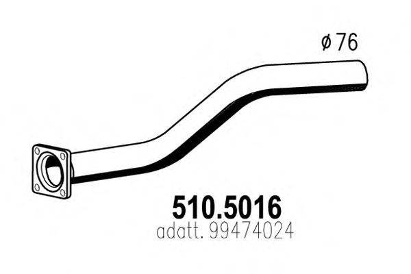 Труба выхлопного газа ASSO 510.5016