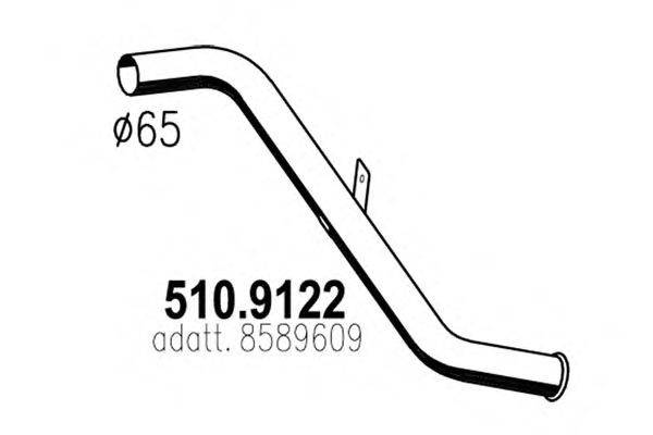 Труба выхлопного газа ASSO 510.9122