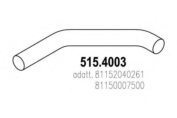 Гофрированная труба, выхлопная система ASSO 515.4003