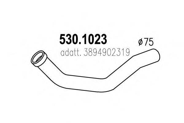 Труба выхлопного газа ASSO 530.1023