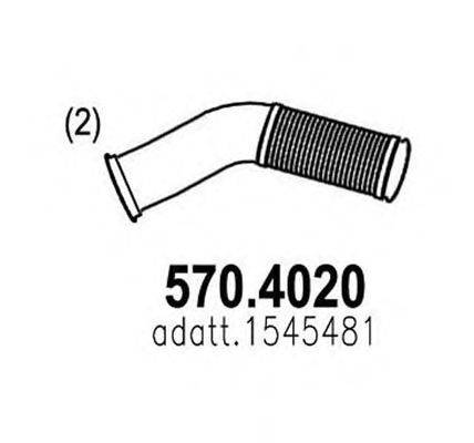 Гофрированная труба, выхлопная система ASSO 570.4020