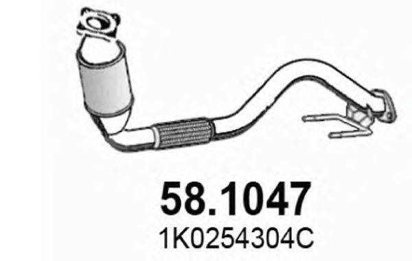 Труба выхлопного газа ASSO 58.1047