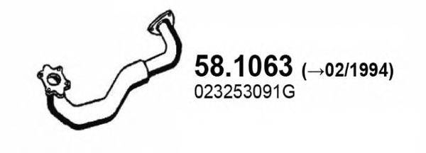 Труба выхлопного газа ASSO 58.1063