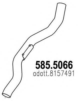 Труба выхлопного газа ASSO 5855066