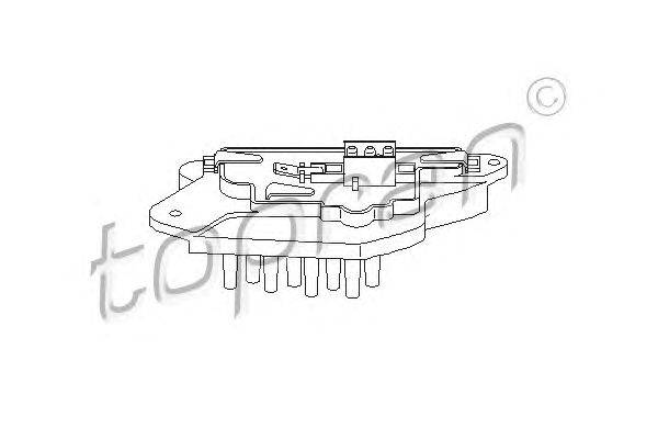 Регулятор, вентилятор салона TOPRAN 401 679