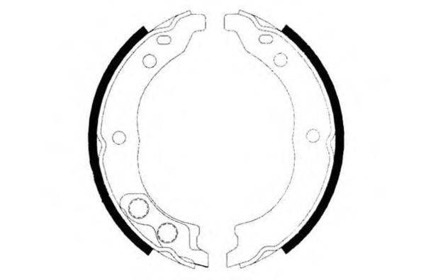 Комплект тормозных колодок, стояночная тормозная система E.T.F. 09-0649