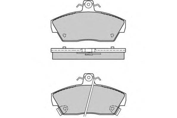 Комплект тормозных колодок, дисковый тормоз E.T.F. 21522