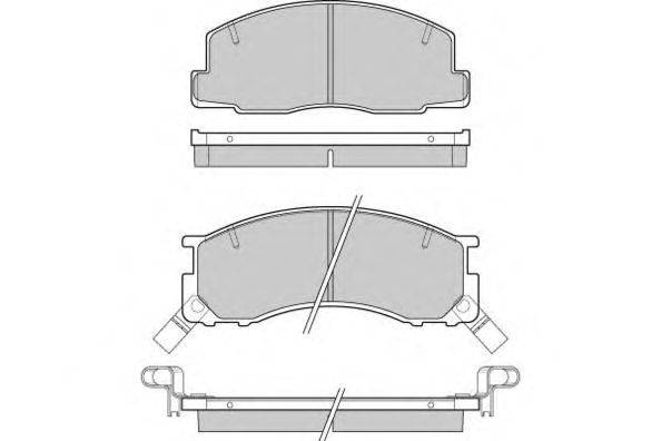 Комплект тормозных колодок, дисковый тормоз E.T.F. 12-0539