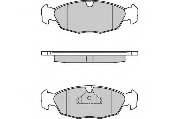 Комплект тормозных колодок, дисковый тормоз E.T.F. 120584