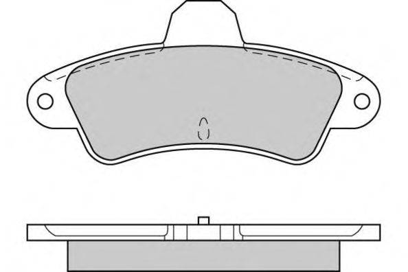 Комплект тормозных колодок, дисковый тормоз E.T.F. 12-0593