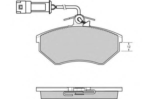 Комплект тормозных колодок, дисковый тормоз E.T.F. 12-0637