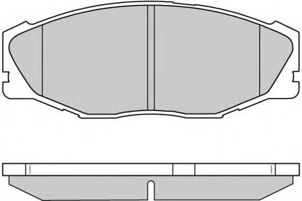 Комплект тормозных колодок, дисковый тормоз E.T.F. 120697