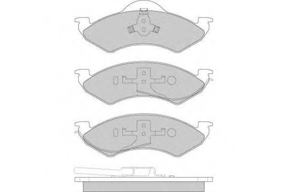 Комплект тормозных колодок, дисковый тормоз E.T.F. 23666