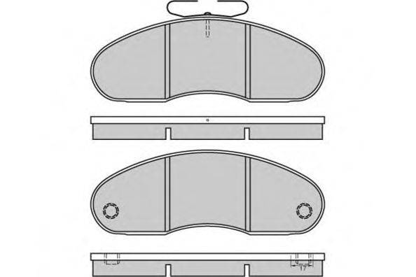 Комплект тормозных колодок, дисковый тормоз E.T.F. 125224