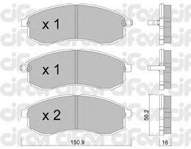 Комплект тормозных колодок, дисковый тормоз CIFAM 822-482-0