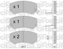 Комплект тормозных колодок, дисковый тормоз CIFAM 822-488-0