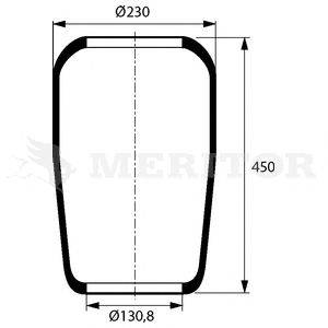 Кожух пневматической рессоры MERITOR MLF8012