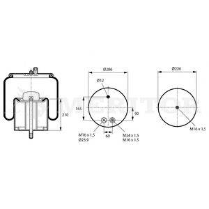 Кожух пневматической рессоры MERITOR MLF8099