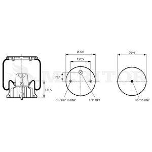 Кожух пневматической рессоры MERITOR MLF8113