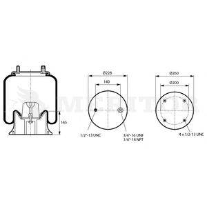 Кожух пневматической рессоры MERITOR MLF8114