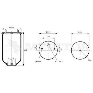 Кожух пневматической рессоры MERITOR MLF8135