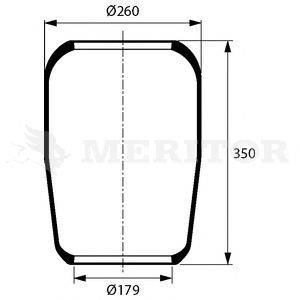 Кожух пневматической рессоры MERITOR MLF8155
