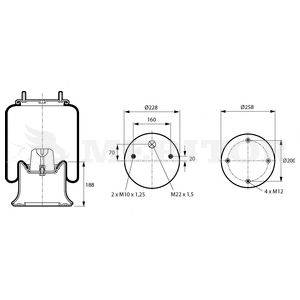 Кожух пневматической рессоры MERITOR MLF8163