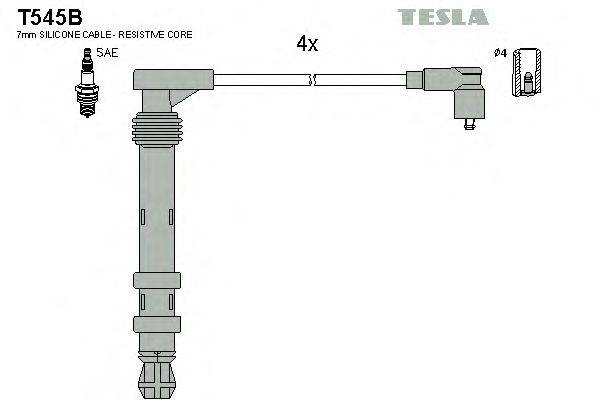 Комплект проводов зажигания TESLA T545B