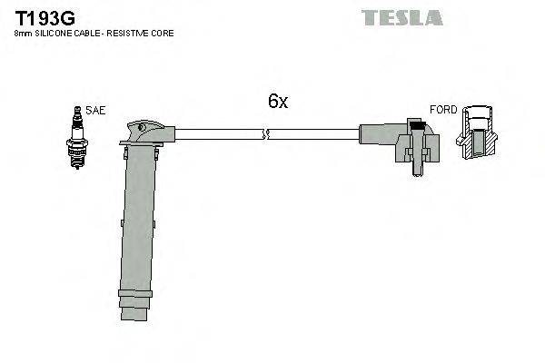 Комплект проводов зажигания TESLA T193G