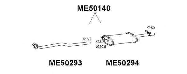 Глушитель выхлопных газов конечный VENEPORTE ME50140