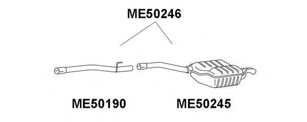 Глушитель выхлопных газов конечный VENEPORTE ME50246