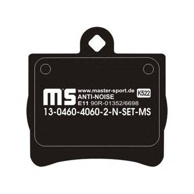 Комплект тормозных колодок, дисковый тормоз MASTER-SPORT 13-0460-4060-2N-SET-MS