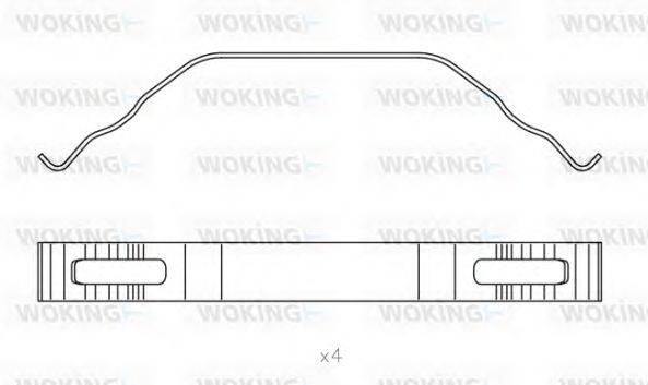 Комплектующие, колодки дискового тормоза WOKING 850800