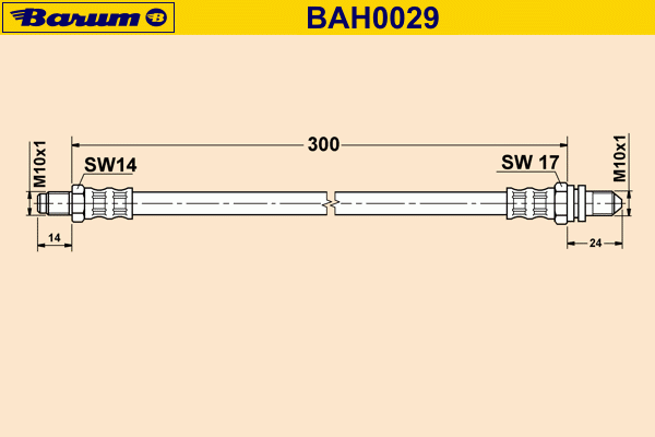 Тормозной шланг BARUM BAH0029