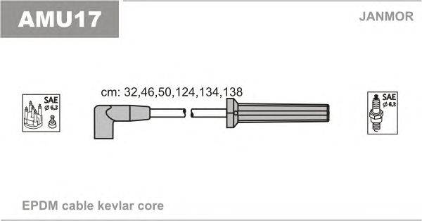 JANMOR (НОМЕР: AMU17) Комплект проводов зажигания