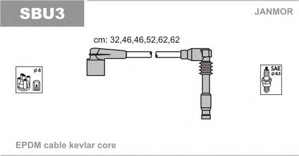 Комплект проводов зажигания JANMOR SBU3