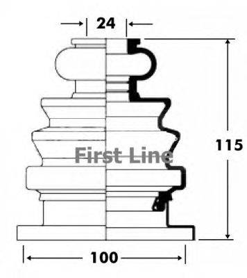 Пыльник, приводной вал FIRST LINE FCB2677