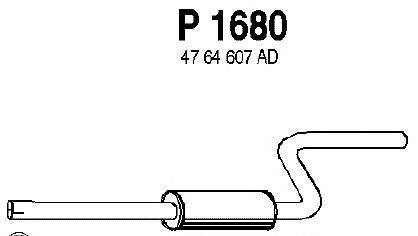 Средний глушитель выхлопных газов FENNO P1680