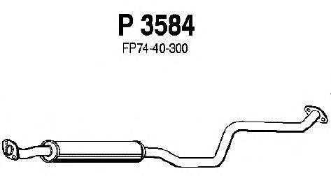 Средний глушитель выхлопных газов FENNO P3584