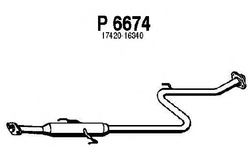 Средний глушитель выхлопных газов FENNO P6674